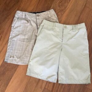 Under Armour bundle shirts, size large 14-16, quick dry casual shorts.